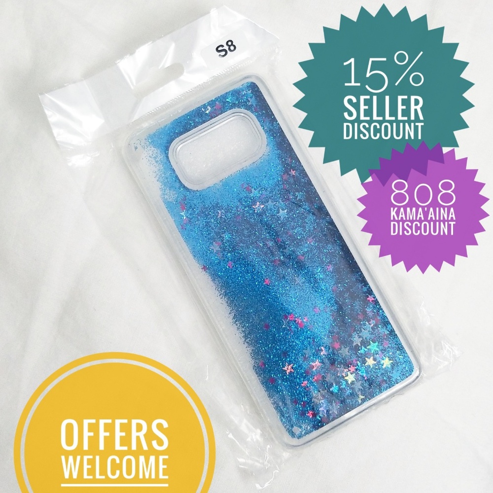 BNWT Liquid glitter holo phone case (Galaxy S8)